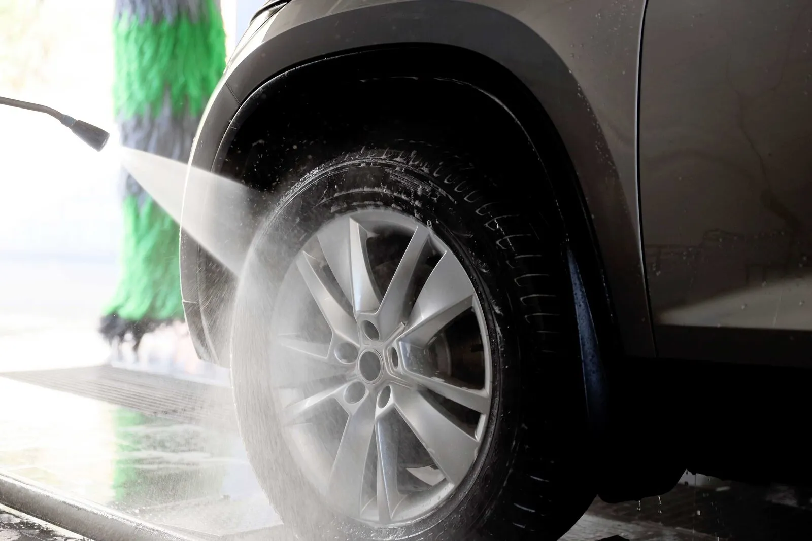 Hand washing of alloy wheels